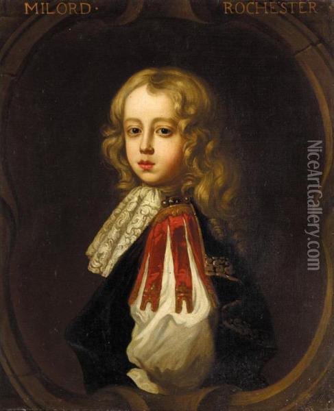Portrait Of Charles, Lord Wilmot, Son Of Henry, Earl Of Rochester, When A Child Oil Painting - Thomas Hawker