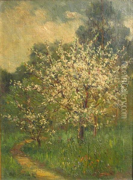 Blooming Tree Oil Painting - Bertha Stringer Lee