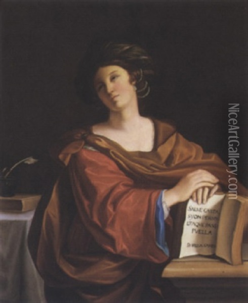 The Samian Sybil Oil Painting -  Guercino