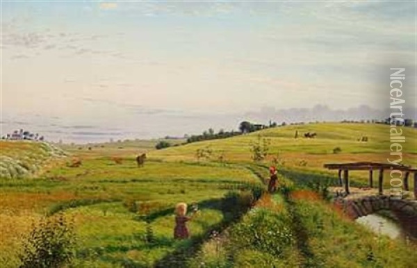 Sommerlandskab. Motivet Fra Ostkysten Af Jylland Oil Painting - Vilhelm Peter Karl Kyhn