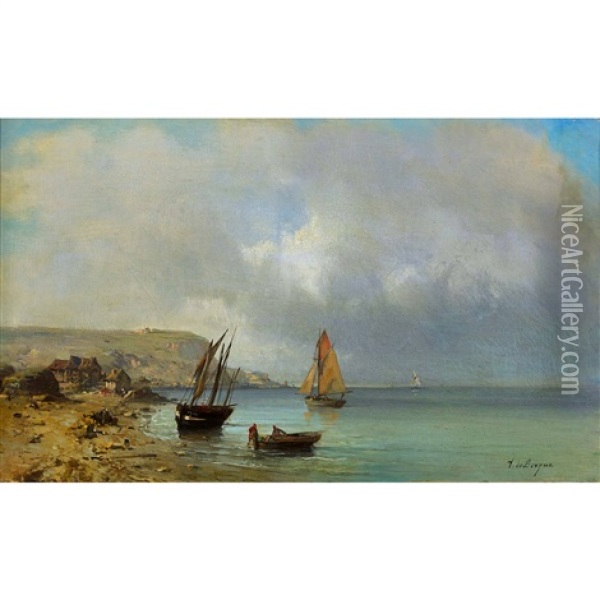 Bord De Mer Oil Painting - Tony-Francois de Bergue