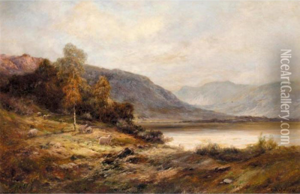 The Banks Of Loch Katrine Oil Painting - Alfred de Breanski