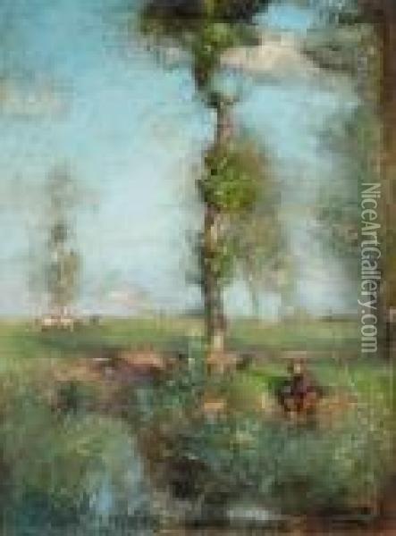 Green Pastures Oil Painting - Edward Arthur Walton