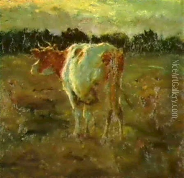 Vaches Dans La Prairie Oil Painting - Jean-Henri Luyten