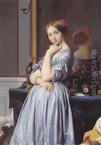 Vicomtess Othenin d'Haussonville, née Louise-Albertine de Broglie Oil Painting - Jean Auguste Dominique Ingres