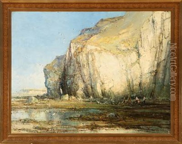 Sunny Day, Presumably At The White Cliffs Of Dover Oil Painting - Frank Wasley