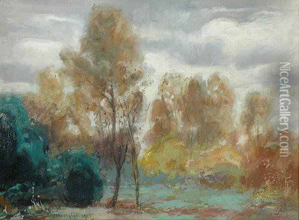 Jesienia Oil Painting - Piotr Krasnodebski