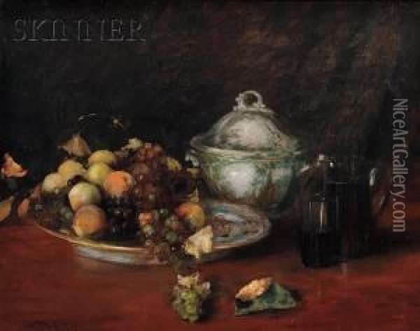 Still Life: Fruit Oil Painting - William Merritt Chase