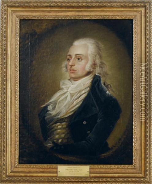 Portrait Of Samuel Barton Oil Painting - Christian Gullager