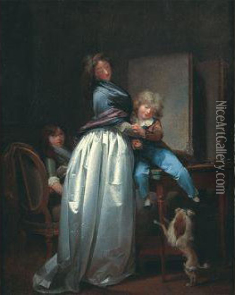La Jeune Mere Oil Painting - Louis Leopold Boilly