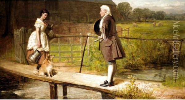 The Footbridge Oil Painting - John Robertson Reid