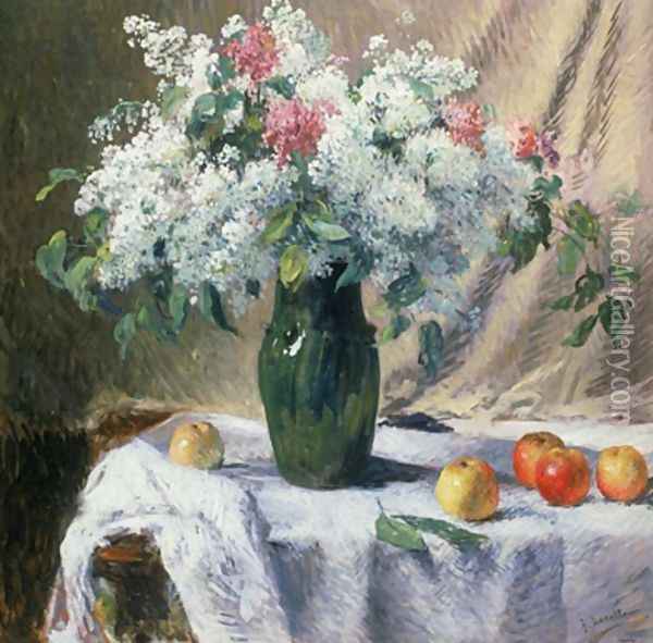 Vase of flowers Oil Painting - Henri Lerolle