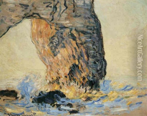 Vagues A La Manneporte Oil Painting - Claude Monet