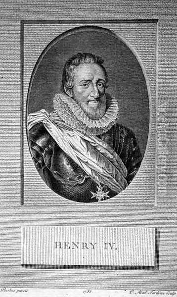 Henri IV 1553-1610, engraved by Pierre Alexandre Tardieu 1756-1844, 1783 Oil Painting - Frans Pourbus the younger