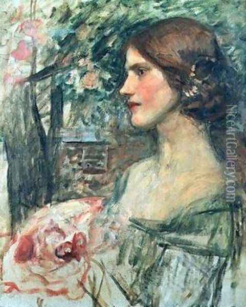 Study for The Bouquet Oil Painting - John William Waterhouse