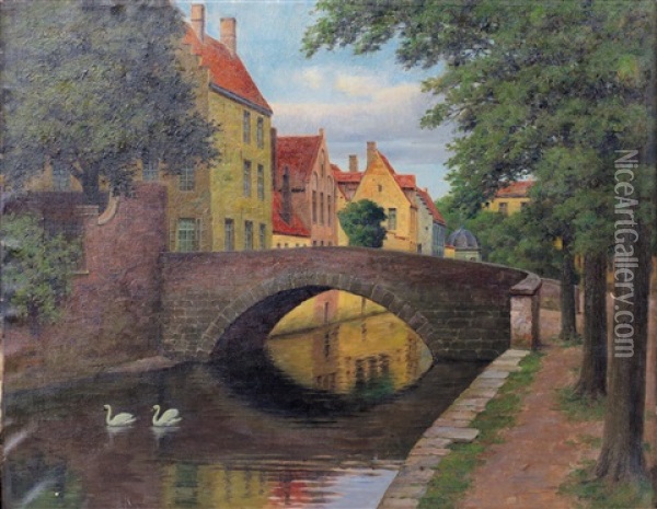 Motiv Aus Brugge Oil Painting - Paul Scholz