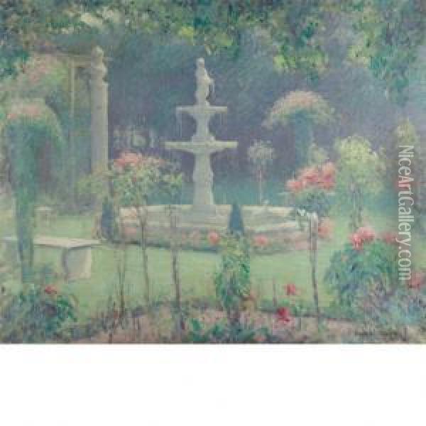 Spring Garden Oil Painting - Edmund William Greacen