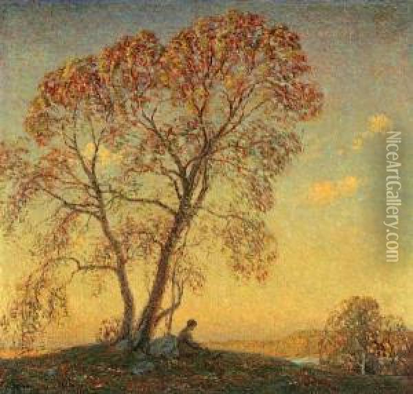 Evening Oil Painting - Wilson Henry Irvine