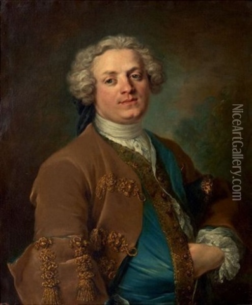 Portrait Presume D'antoine Lemierre, Poete Et Membre De L'academie Francaise Oil Painting - Louis Tocque