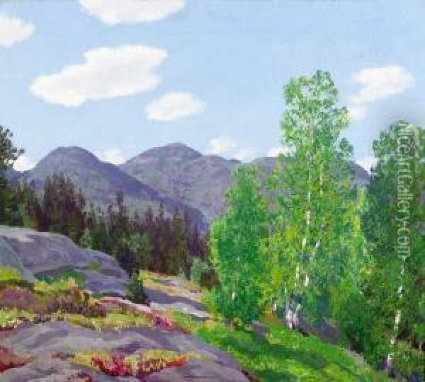 Carolina Hills Oil Painting - Lawrence Mazzanovich