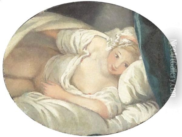 Woman Lying Oil Painting - Jean-Honore Fragonard