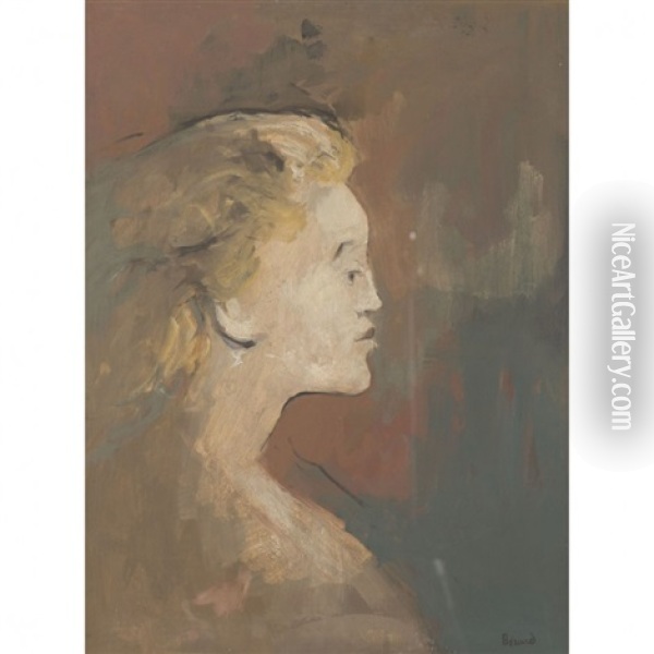 Profil De Misia Sert (1872-1950), Pianiste Et Egerie De Nombreux Artistes Au Debut Du Xxe Siecle Oil Painting - Christian Berard