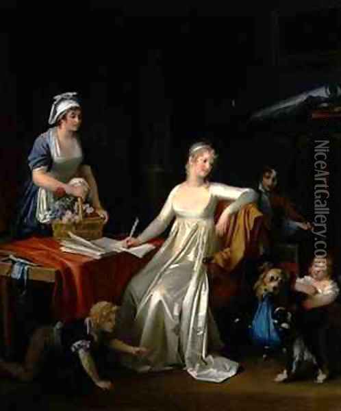 The Interruption Oil Painting - Marguerite Gerard