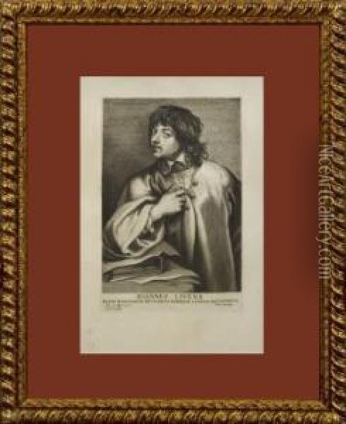 Retrato Del Pintor Ioannes Livens Oil Painting - Lucasemil I Vorsterman
