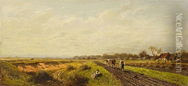 Bord De Riviere Oil Painting - Adolf Heinrich Lier