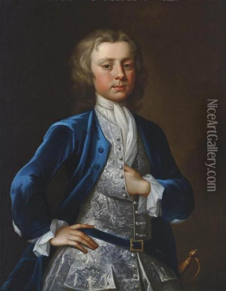 Portrait Of A Young Gentleman Oil Painting - Heroman Van Der Mijn