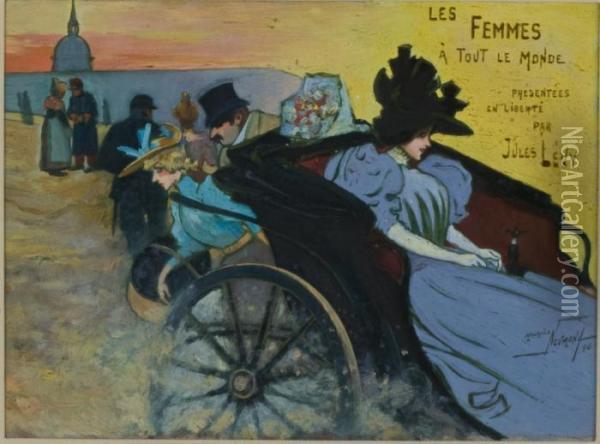 Les Femmes A Tout Le Monde Presentees En Liberte Par Jules Levy Oil Painting - Maurice Neumont