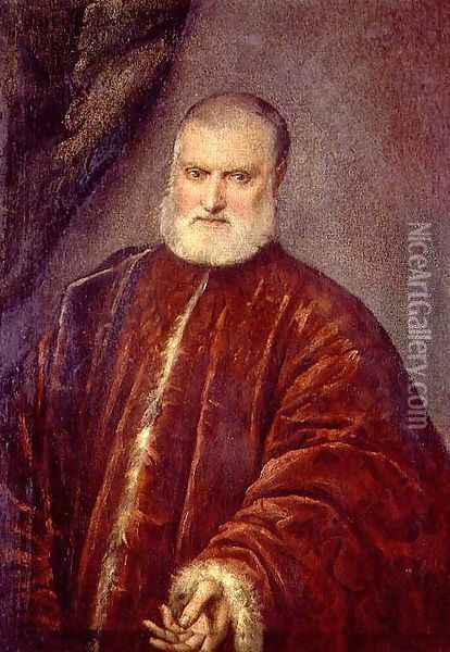 Portrait of Antonio Cappello Oil Painting - Jacopo Tintoretto (Robusti)