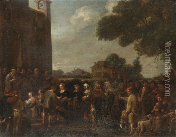 Bambocciade Oil Painting - Pieter Jacobsz. van Laer
