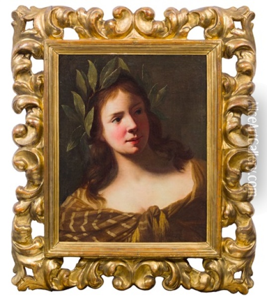 Laura - Junge Dame Mit Lorbeerkranz Oil Painting - Pietro Dandini