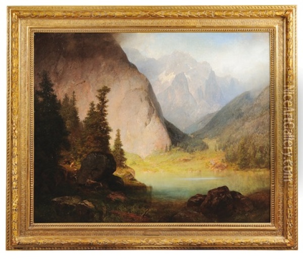 Romantic Landscape Oil Painting - Josef Navratil