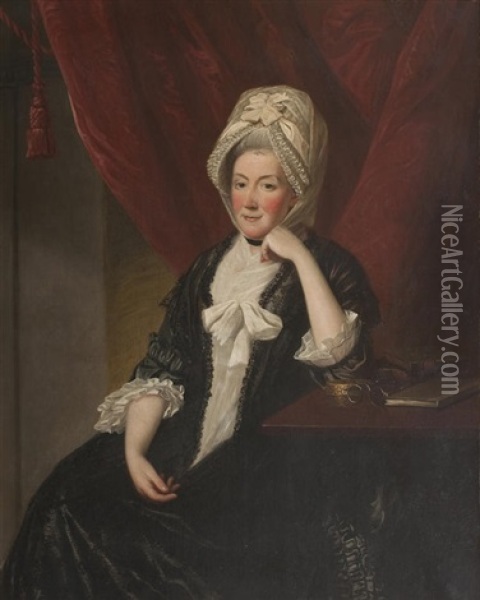 Lady Margaret Cunninghame, Daughter Of The 12th Earl Of Glencairn, Wife Of Nicol Graham Of Gartmore Oil Painting - David Martin