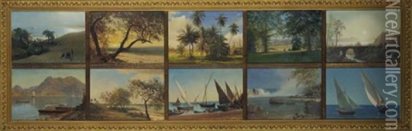 Ten Views Oil Painting - Albert Bierstadt