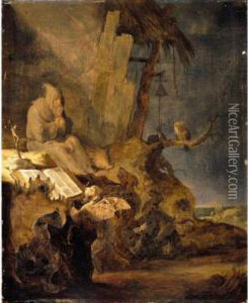 The Temptation Of St. Anthony Oil Painting - Cornelis Saftleven