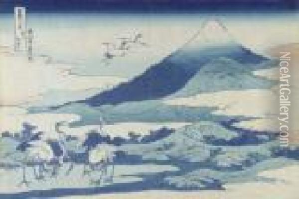Near Umezawa Manor In Sagami Province Oil Painting - Katsushika Hokusai