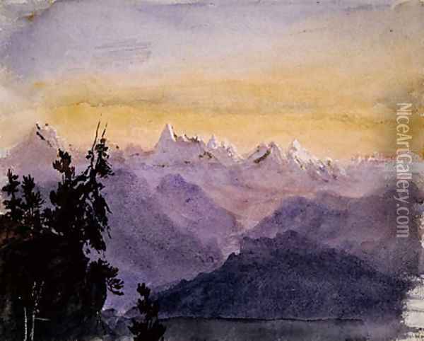 View from Mount Pilatus 1870 Oil Painting - John Singer Sargent