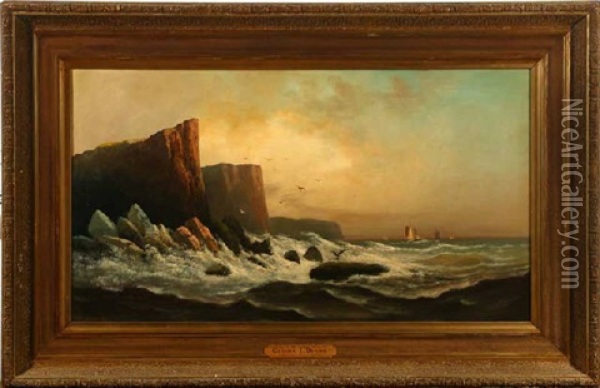 Evening On The Pacific Coast Oil Painting - Gideon Jacques Denny
