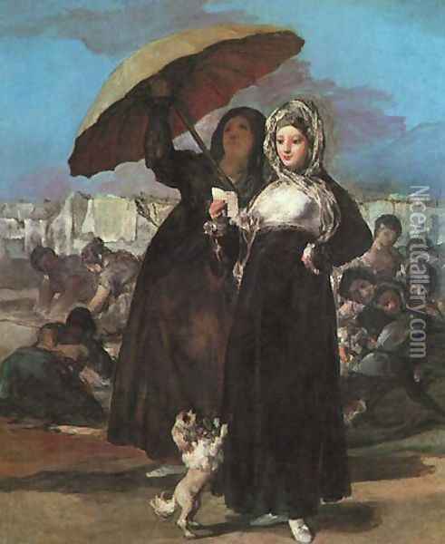 Young Majas Oil Painting - Francisco De Goya y Lucientes