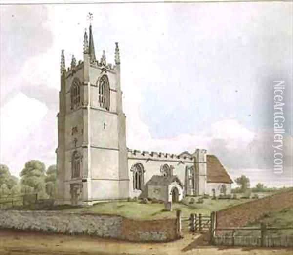 Great Barford Church Bedfordshire Oil Painting - Thomas Fisher