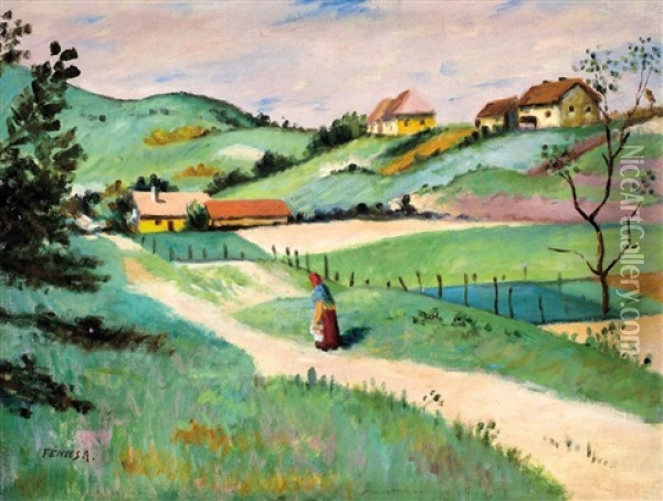 In The Valley Oil Painting - Adolf Fenyes