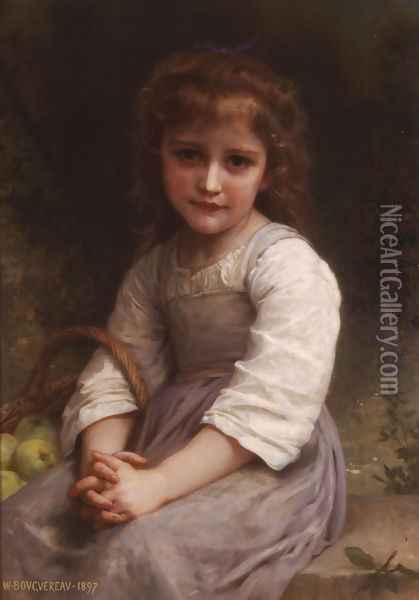 Les pommes (Apples) Oil Painting - William-Adolphe Bouguereau