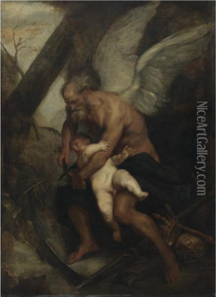 Proprieta Di Una Collezione Privata Romana
 

 
 
 

 
 Il Tempo Tarpa Le Ali Di Amore Oil Painting - Sir Anthony Van Dyck