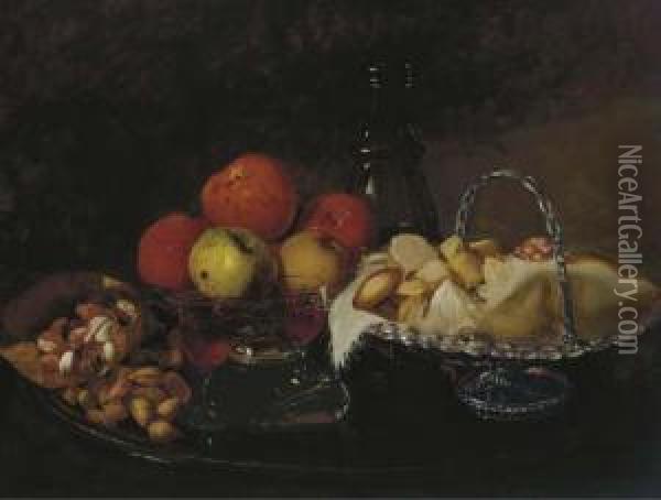 A Still Life With Fruits Oil Painting - Elizabeth Williams