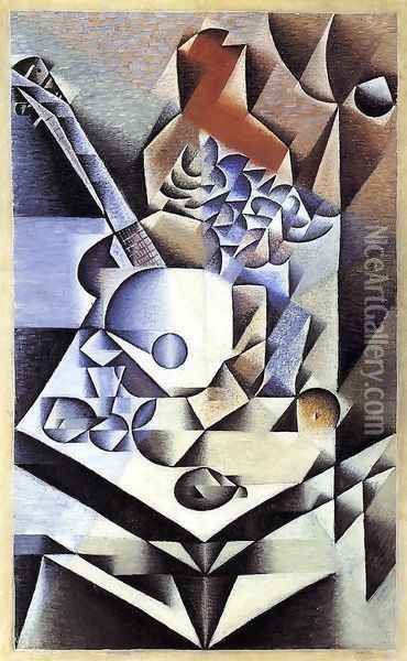 Still Life With Flowers Oil Painting - Juan Gris