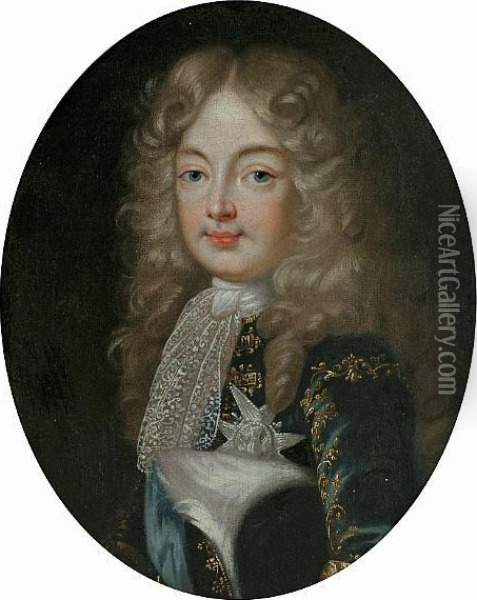 A Portrait Of A Young Nobleman Oil Painting - Jean-Baptiste Andre Gautier Dagoty
