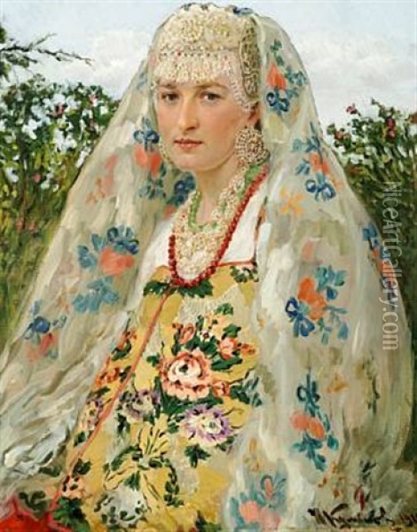 Princess Oil Painting - Ivan Semionovich Kulikov